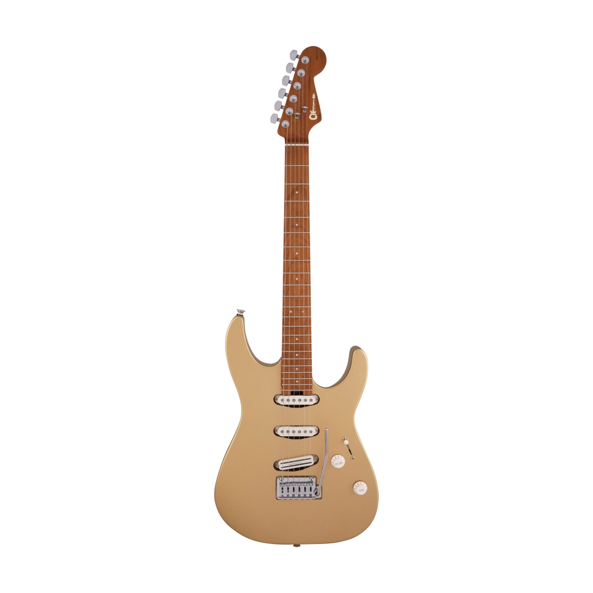 Charvel Pro-Mod DK22 SSS 2PT Electric Guitar, Caramelized Maple FB, Pharaohs Gold