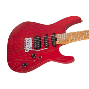 Charvel Pro-Mod DK24 HSS 2PT CM Ash Electric Guitar, Caramelized Maple FB, Red Ash