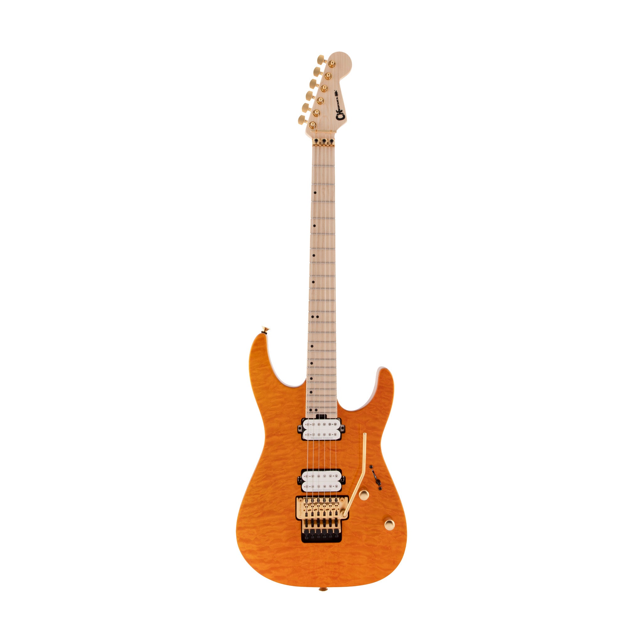 Charvel Pro Mod DK24 HH Electric Guitar w/Floyd Rose, Maple FB, Dark Amber