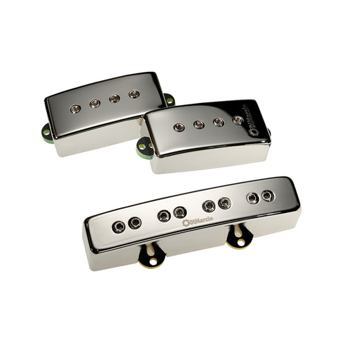 DiMarzio DP307N Relentless PJ Precision Jazz Bass Pickup Set, Nickel Cover