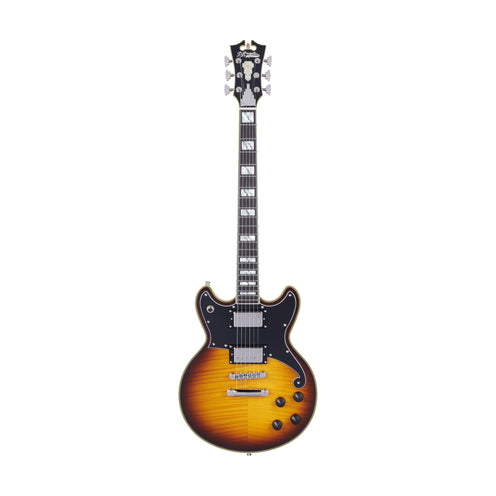 D'Angelico Deluxe Brighton Electric Guitar, Vintage Sunburst