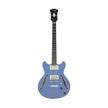 D'Angelico Excel Mini DC Tour Semi-Hollowbody Electric Guitar, Slate Blue