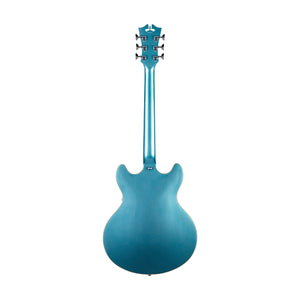 D'Angelico Premier DC Semi-Hollow Electric Guitar w/Stopbar Tailpiece, Ocean Turquoise