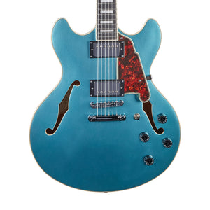 D'Angelico Premier DC Semi-Hollow Electric Guitar w/Stopbar Tailpiece, Ocean Turquoise