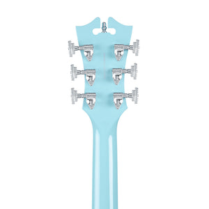 D'Angelico Premier DC Semi-Hollowbody Electric Guitar w/Stopbar Tailpiece, Sky Blue