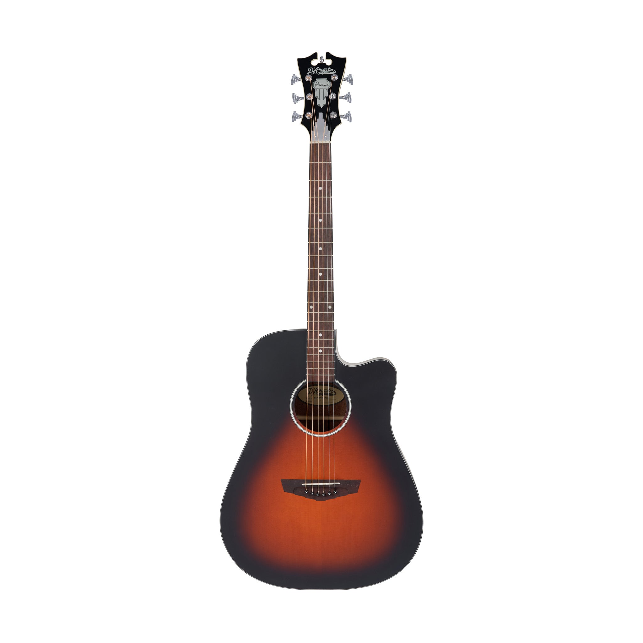 D'Angelico Premier Bowery LS Dreadnought Acoustic Guitar, Satin Vintage Sunburst
