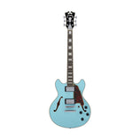 D'Angelico Premier Mini DC Semi-Hollowbody Electric Guitar w/ Stopbar Tailpiece, Sky Blue