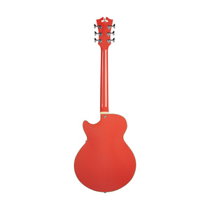 D'Angelico Premier SS Semi-Hollow Electric Guitar w/Stopbar Tailpiece, Fiesta Red