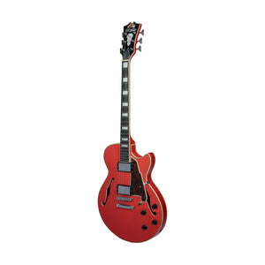 D'Angelico Premier SS Semi-Hollow Electric Guitar w/Stopbar Tailpiece, Fiesta Red