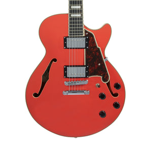 D'Angelico Premier SS Semi-Hollow Electric Guitar w/Stopbar Tailpiece, Fiesta Red