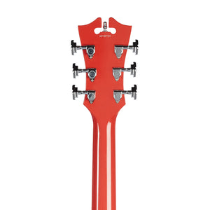 D'Angelico Premier SS Semi-Hollow Electric Guitar w/Stopbar Tailpiece, Fiesta Red