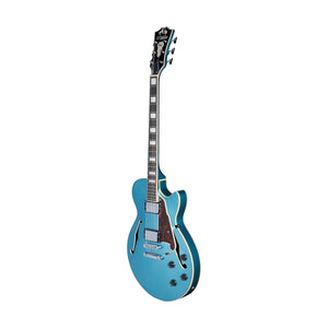 D'Angelico Premier SS Semi-Hollow Electric Guitar w/Stopbar Tailpiece, Ocean Turquoise