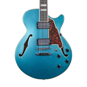 D'Angelico Premier SS Semi-Hollow Electric Guitar w/Stopbar Tailpiece, Ocean Turquoise