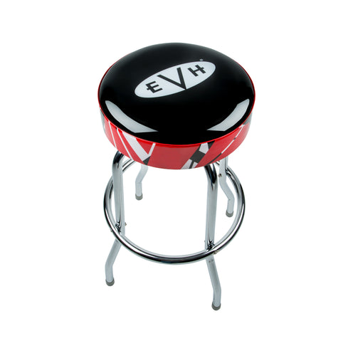 EVH Logo Barstool with Striped Trim, 30 Inch