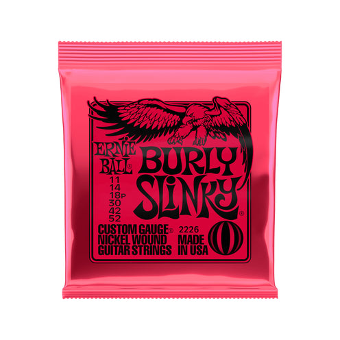 Ernie Ball P02226 Burly Slinky Nickel Wound Electric Guitar Strings, 11-52