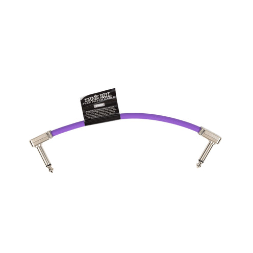 Ernie Ball P06447 Flex Instrument Patch Cable, 6 Inch, Purple, Single
