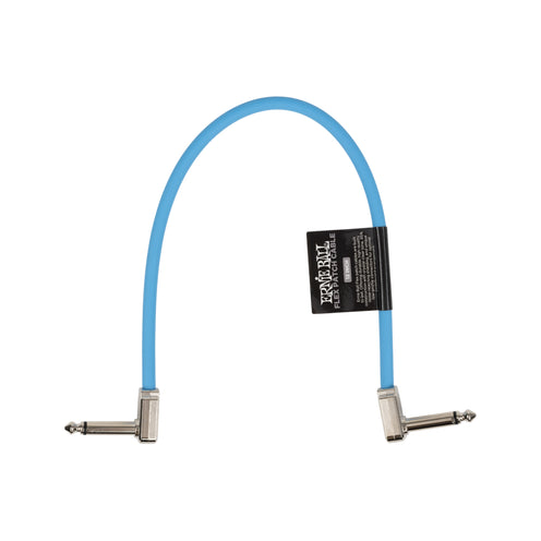 Ernie Ball P06456 Flex Instrument Patch Cable, 12 Inch, Blue, Single