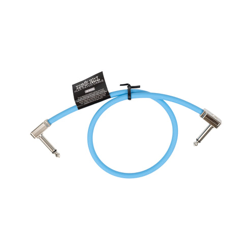 Ernie Ball P06457 Flex Instrument Patch Cable, 18 Inch, Blue, Single