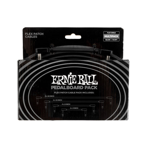 Ernie Ball P06462 Flex Instrument Patch Cable, Black, Multi-Pack