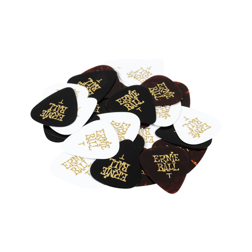 Ernie Ball P09176 Cellulose Guitar Picks, Thin, Pack of 12, Assorted Colors