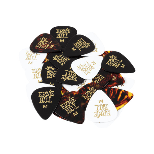 Ernie Ball P09178 Cellulose Guitar Picks, Medium, Pack of 12, Assorted Colors