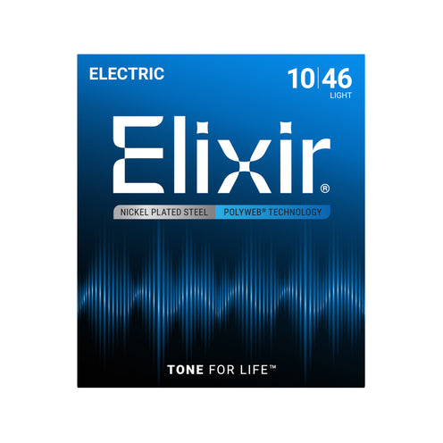 Elixir 12050 Polyweb Electric Guitar Strings, Light, 10-46