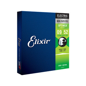 Elixir 19007 Optiweb Super Light 7-String Electric Guitar Strings, 09-52