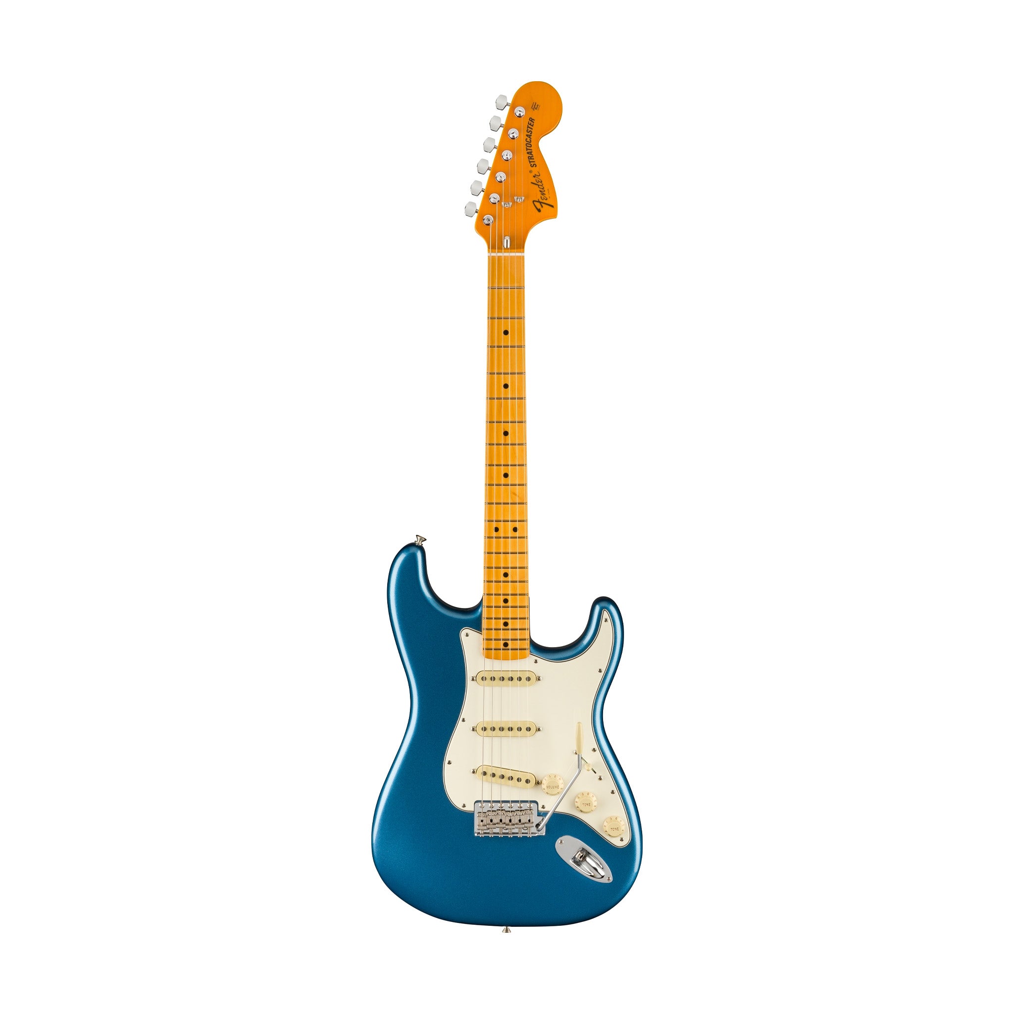 Fender American Vintage II 73 Stratocaster Electric Guitar, Maple FB, Lake Placid Blue