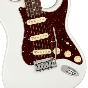 Fender American Ultra Stratocaster Electric Guitar, RW FB, Arctic Pearl