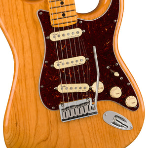 Fender American Ultra Stratocaster Electric Guitar, Maple FB, Aged Natural