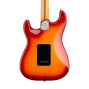 Fender American Ultra Luxe Stratocaster Electric Guitar, Maple FB, Plasma Red Burst