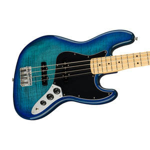 Fender Limited Edition Player Series Plus Top Jazz Bass Guitar, Maple FB, Blue Burst