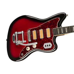 Fender Gold Foil Jazzmaster Electric Guitar, Ebony FB, Candy Apple Burst