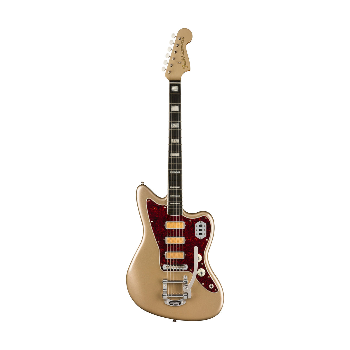 ギター Fender GoldFoil Jazzmaster ShorelineGold Fender Gold Foil Jazzmaster Electric Guitar, Ebony FB, Shoreline