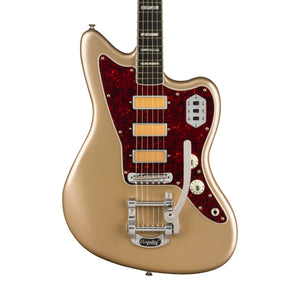 Fender Gold Foil Jazzmaster Electric Guitar, Ebony FB, Shoreline Gold