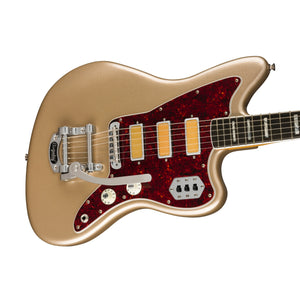 Fender Gold Foil Jazzmaster Electric Guitar, Ebony FB, Shoreline Gold