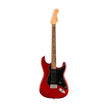 Fender Noventa Stratocaster Electric Guitar, PF FB, Crimson Red Transparent