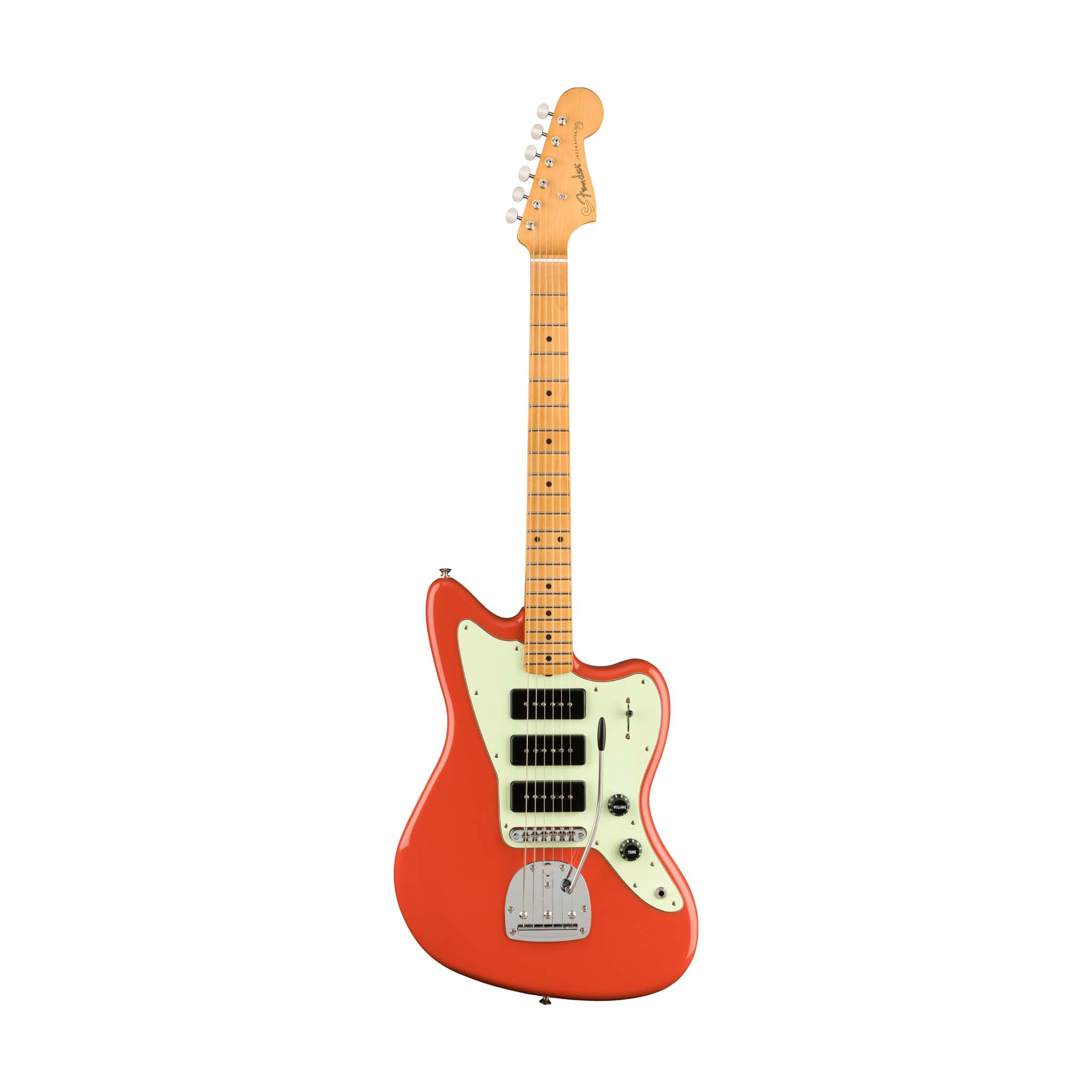 Fender Noventa Jazzmaster Electric Guitar, Maple FB, Fiesta Red