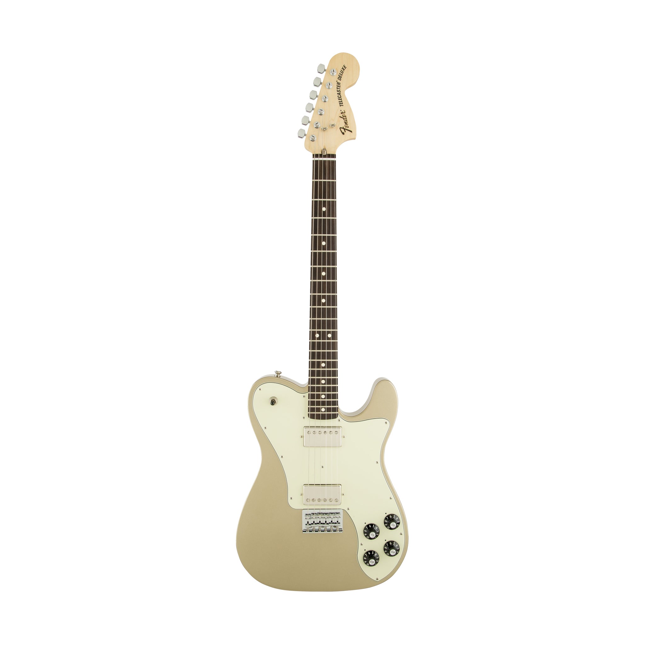 Fender Chris Shiflett Telecaster Deluxe Electric Guitar w/Case, RW FB, Shoreline Gold
