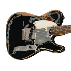 Fender Joe Strummer Road Worn Telecaster Electric Guitar, RW FB, Black
