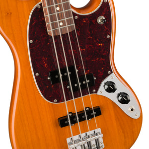 Fender Player Mustang PJ Bass Guitar, Pau Ferro FB, Aged Natural