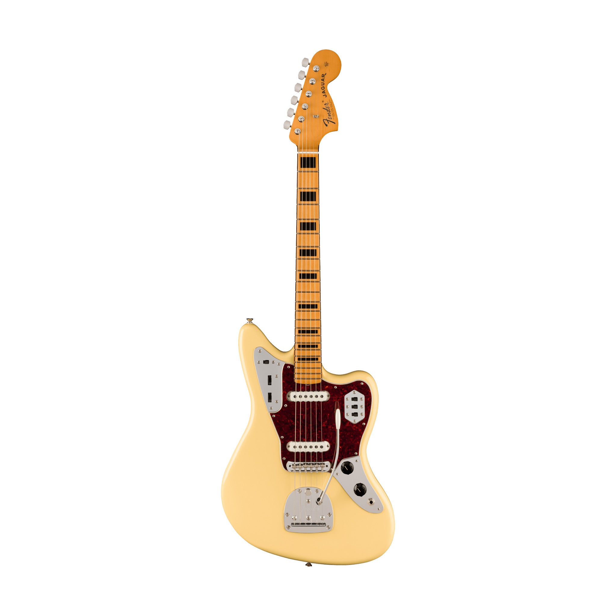 Fender Vintera II 70s Jaguar Electric Guitar, Maple FB, Vintera White