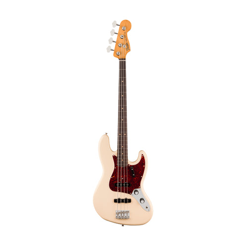 Fender Vintera III Early 60s Jazz Bass Guitar, RW FB, Olympic White