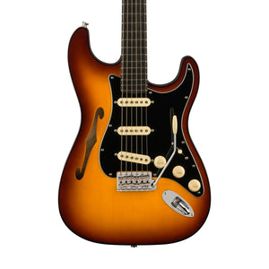 Fender Limited Edition American Suona Stratocaster Thinline Electric Guitar, Ebony FB, Violin Burst