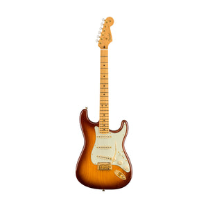 Fender 75th Anniversary Commemorative Stratocaster Electric Guitar, Maple FB, 2-Color Bourbon Sunburst