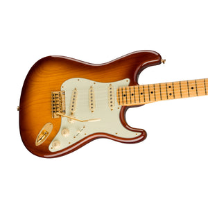 Fender 75th Anniversary Commemorative Stratocaster Electric Guitar, Maple FB, 2-Color Bourbon Sunburst