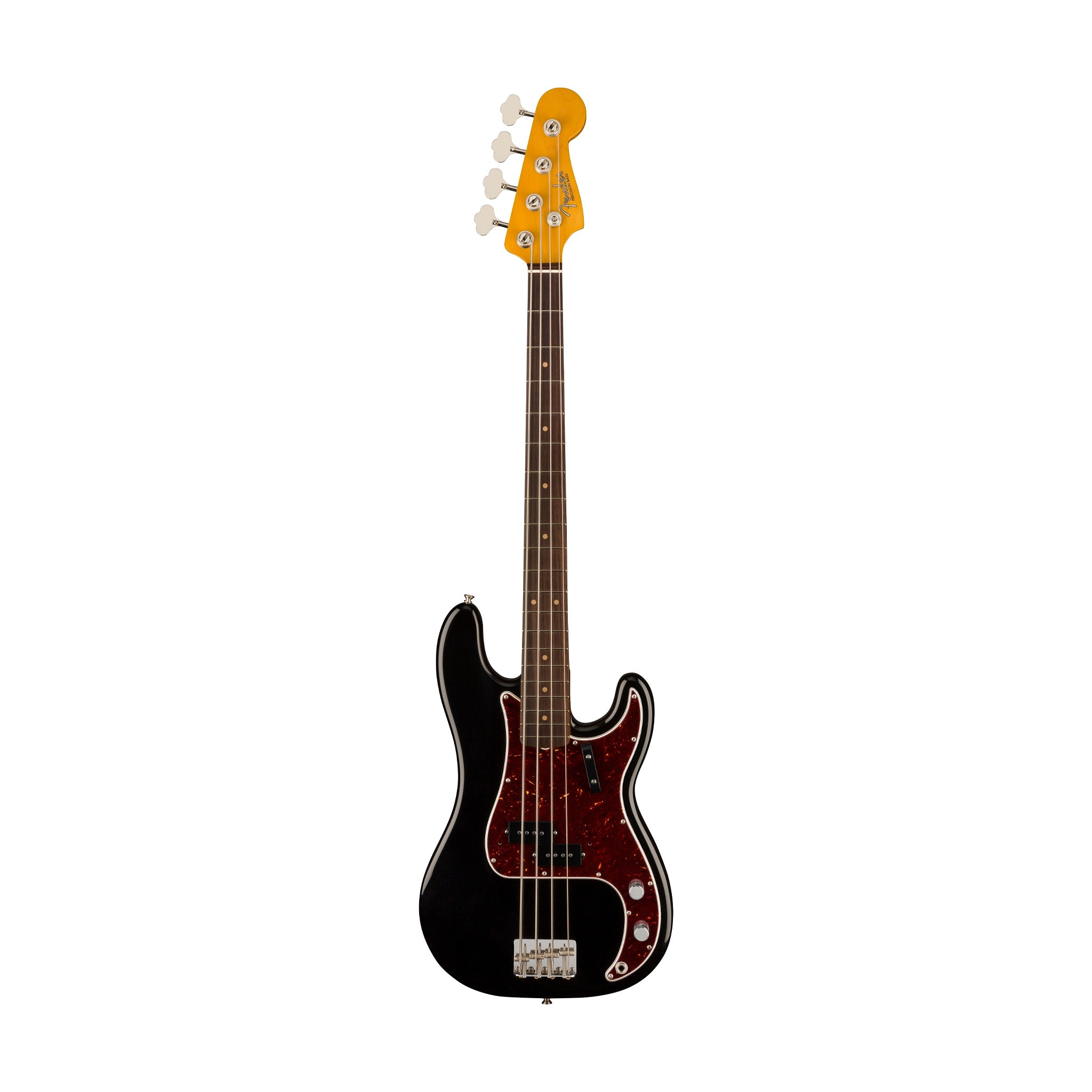 Fender American Vintage II 60 Precision Bass Electric Guitar, RW FB, Black