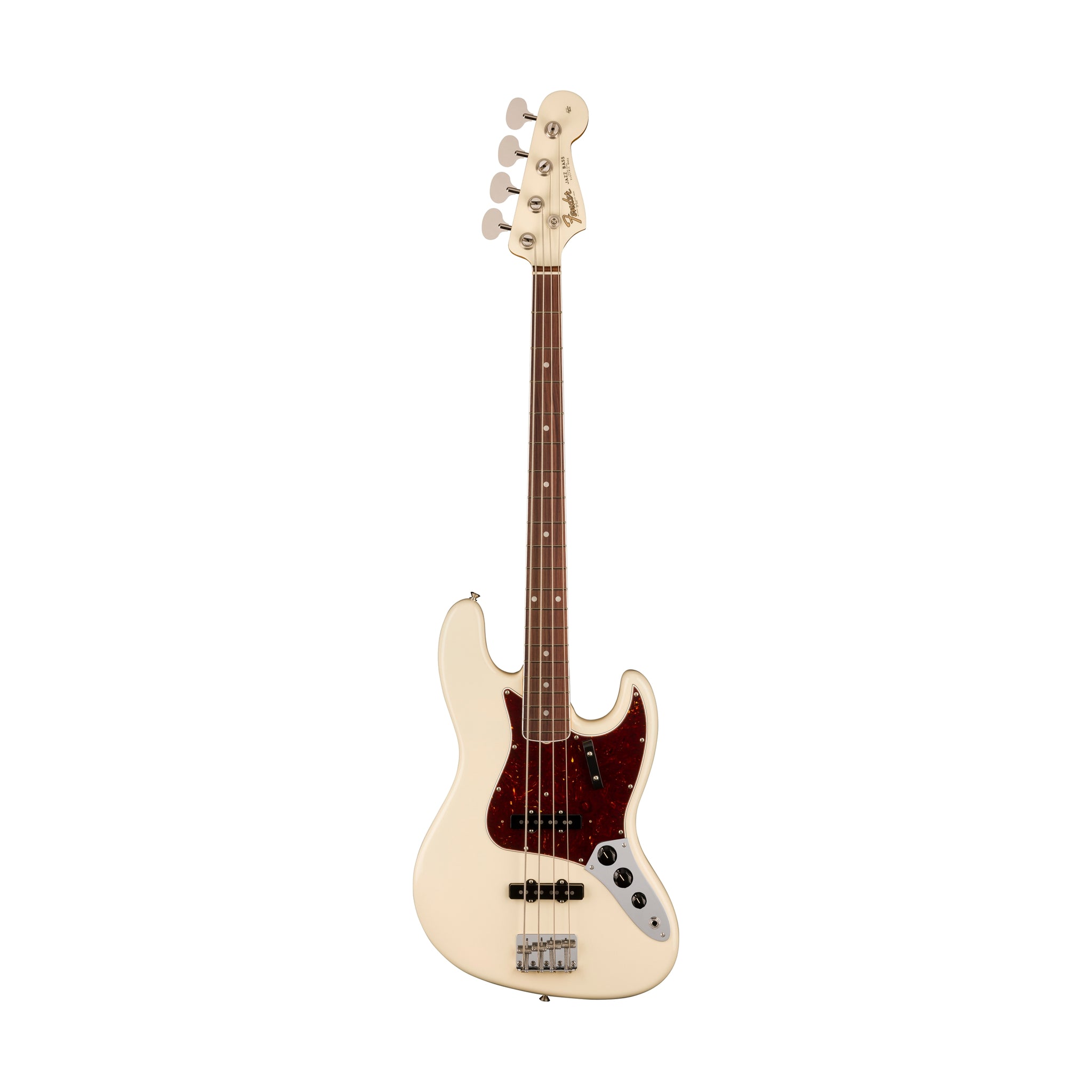Fender American Vintage II 66 Jazz Bass Guitar, RW FB, Olympic White