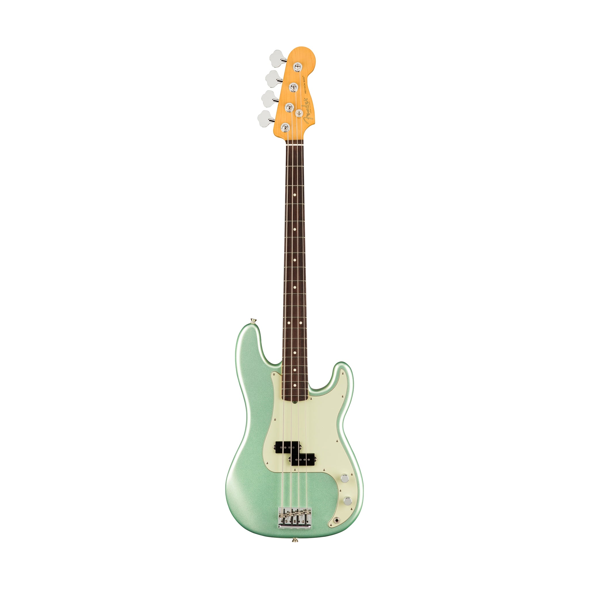 Fender American Professional II Precision Bass Electric Guitar, RW FB, Mystic Surf Green
