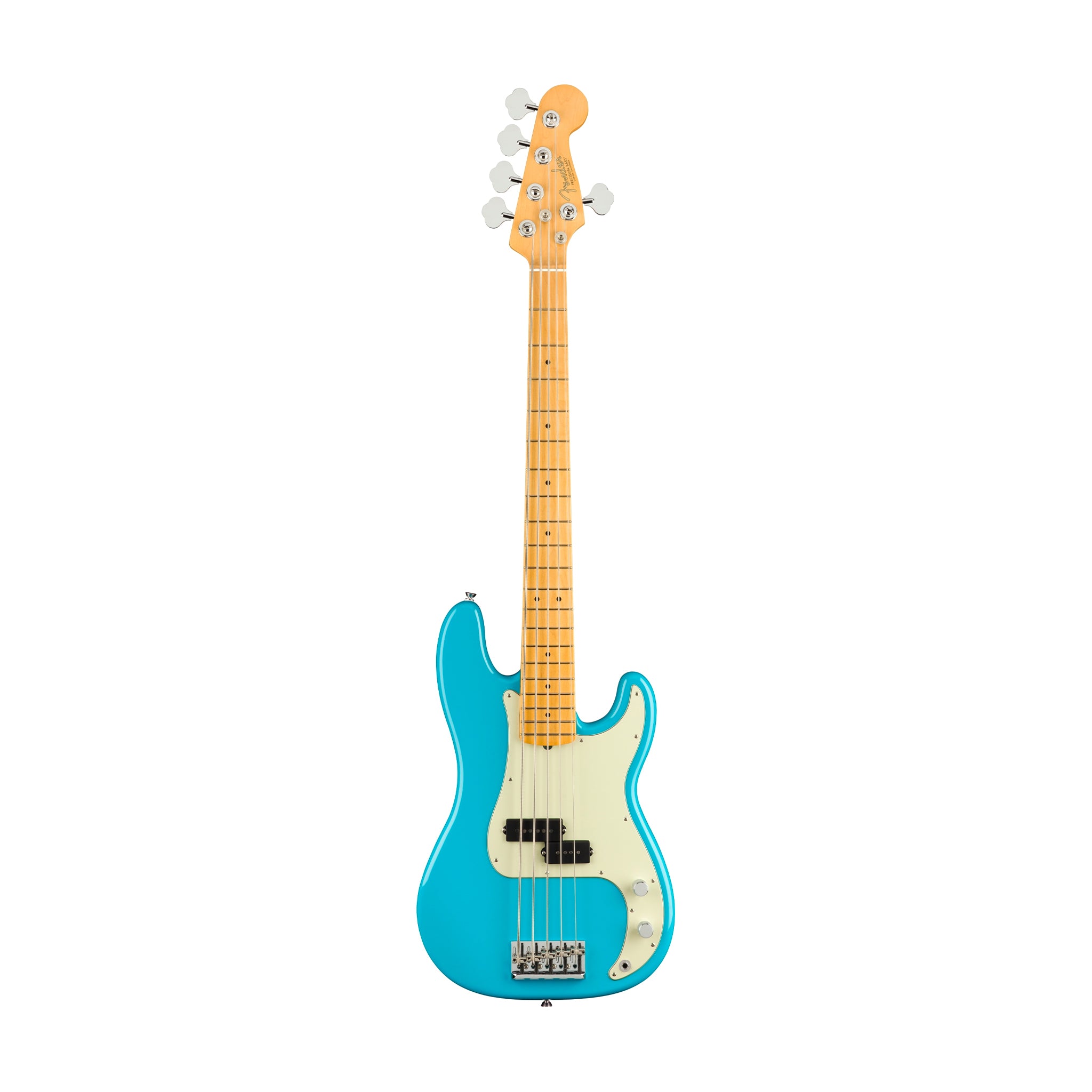 Fender American Professional II Precision Bass V Electric Guitar, Maple FB, Miami Blue